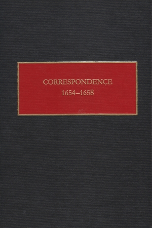 Cover for the book: Correspondence, 1654-1658