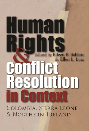 Cover for the book: Human Rights and Conflict Resolution in Context