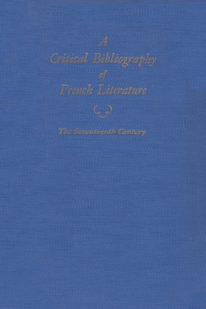 Cover for the book: Critical Bibliography of French Literature, A