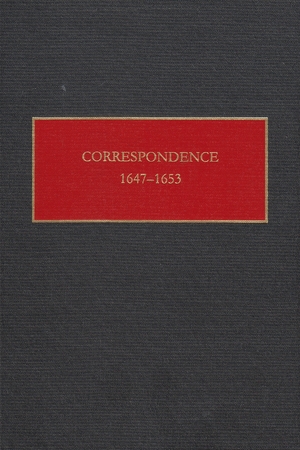 Cover for the book: Correspondence, 1647-1653