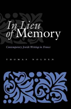 Cover for the book: In Lieu of Memory