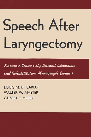 Cover for the book: Speech After Laryngectomy