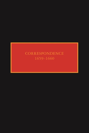 Cover for the book: Correspondence, 1659-1660