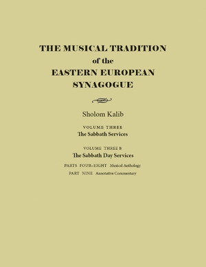 Cover for the book: Musical Tradition of the Eastern European Synagogue, The