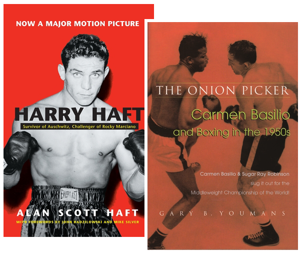 2 book covers: Harry Haft and The Onion Picker