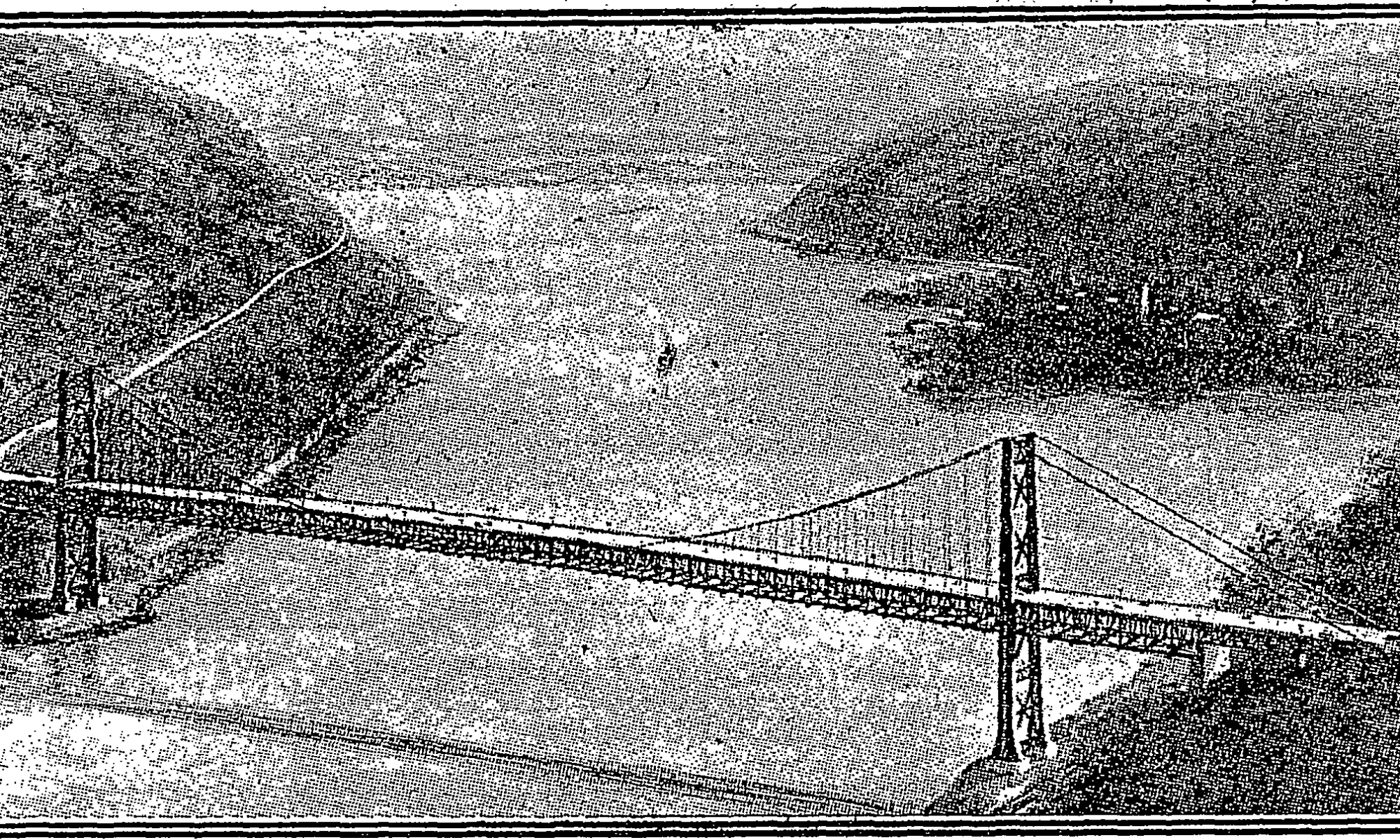 Public domain rendering of Bear Mountain Bridge.